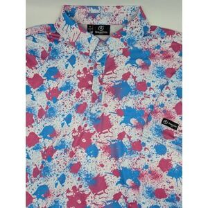 GreenSide Golf Mens‎ Medium Polo Shirt Splash Camo Paintball Summer Splatter